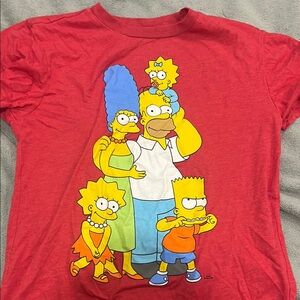 Red Simpsons Family Kids T-Shirt